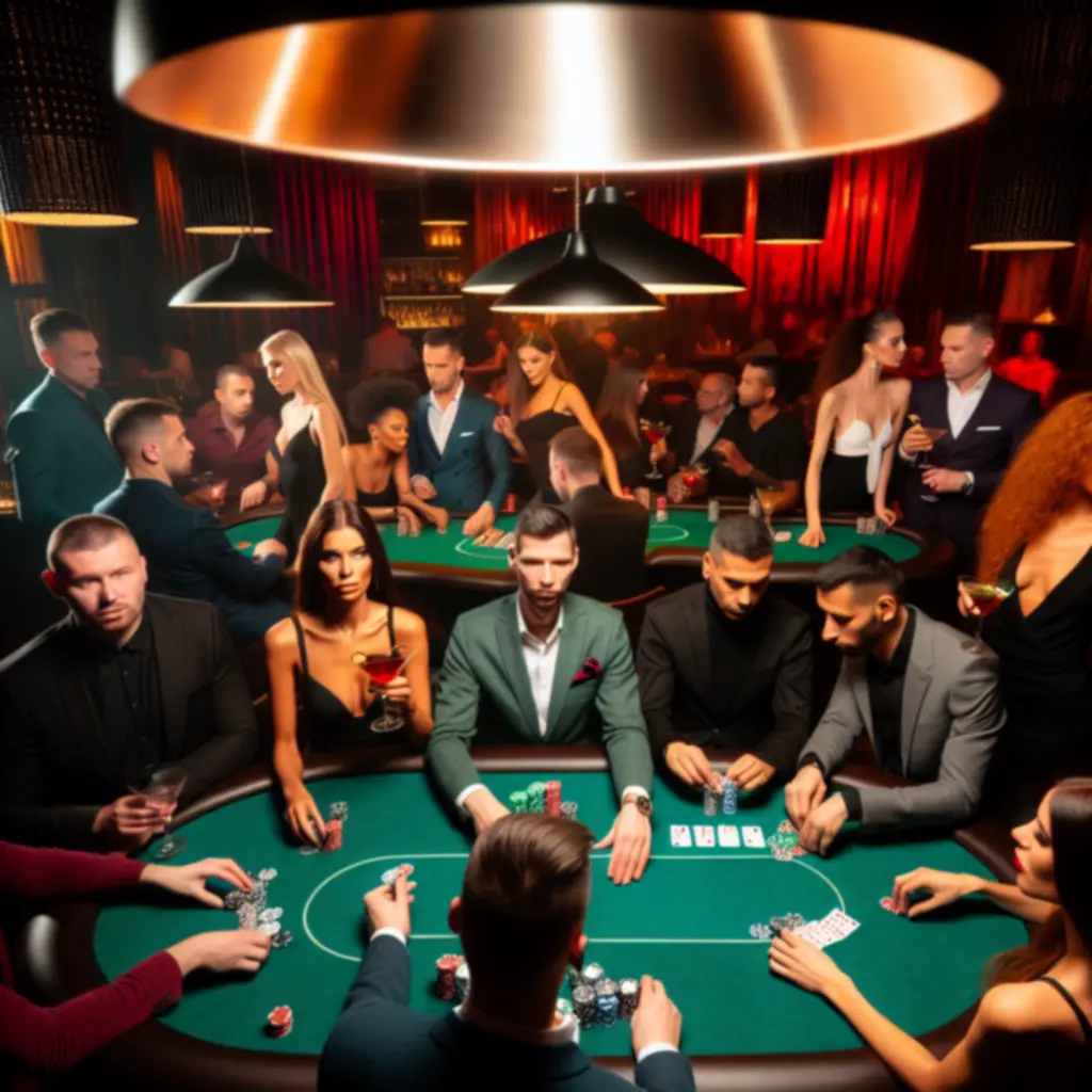 Cinematiczne ujęcie nocnego eventu pokerowego w RelaxVillee