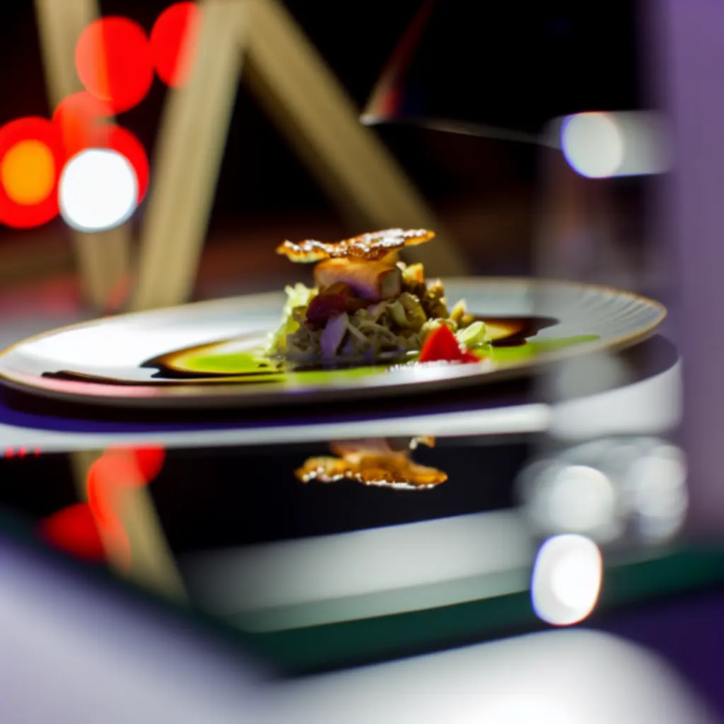 Wykwintne danie szefa kuchni RelaxVillee serwowane na eleganckiej zastawie.