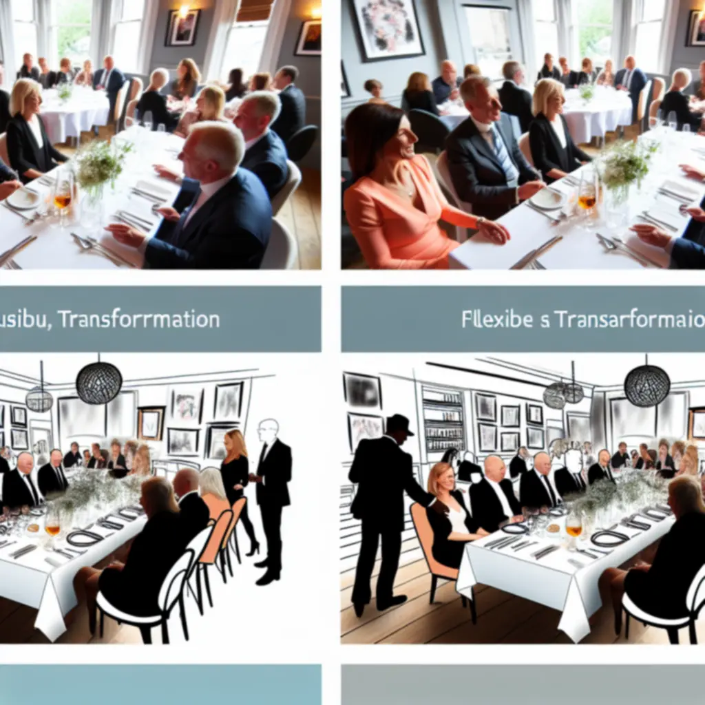 Elegancko zaaranżowana przestrzeń RelaxVillee przygotowana na wydarzenie firmowe.