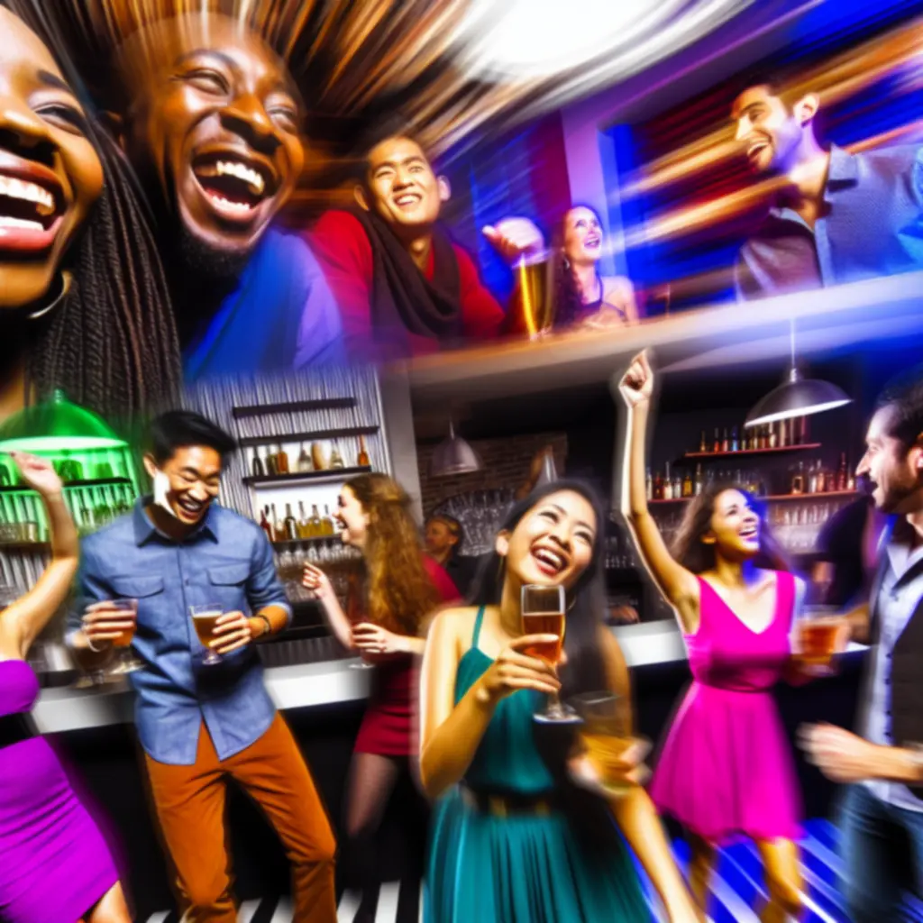 Goście tańczący przy barze i na parkiecie podczas weekendowej imprezy w RelaxVillee.