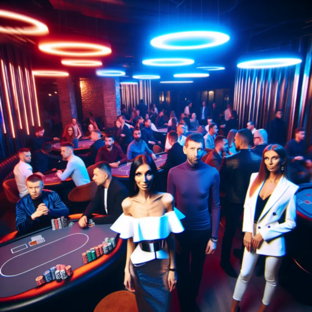 Cinematiczne ujęcie pokerowej nocy w restauracji i barze RelaxVillee