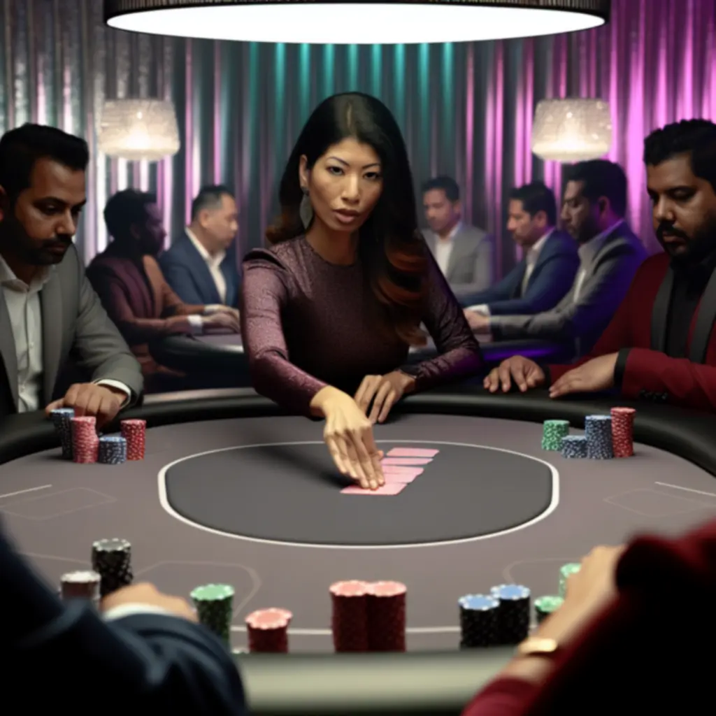 Profesjonalny krupier prowadzący rozgrywkę przy stoliku pokerowym w RelaxVillee